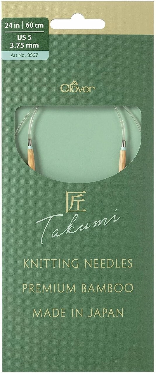 Clover Takumi Pro Bamboo Circular Knitting Needles 24"- US 0-15
